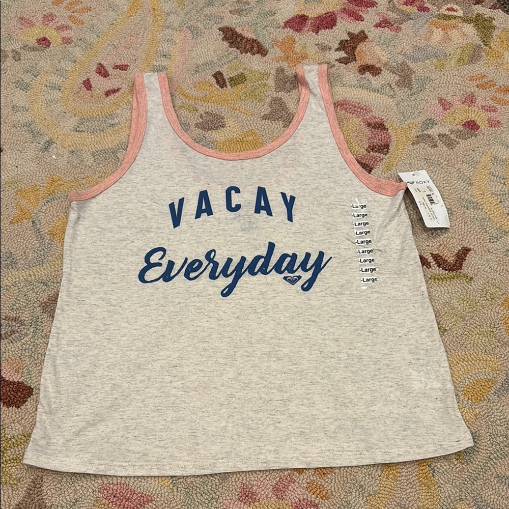 Roxy Pink and Gray Tank Top